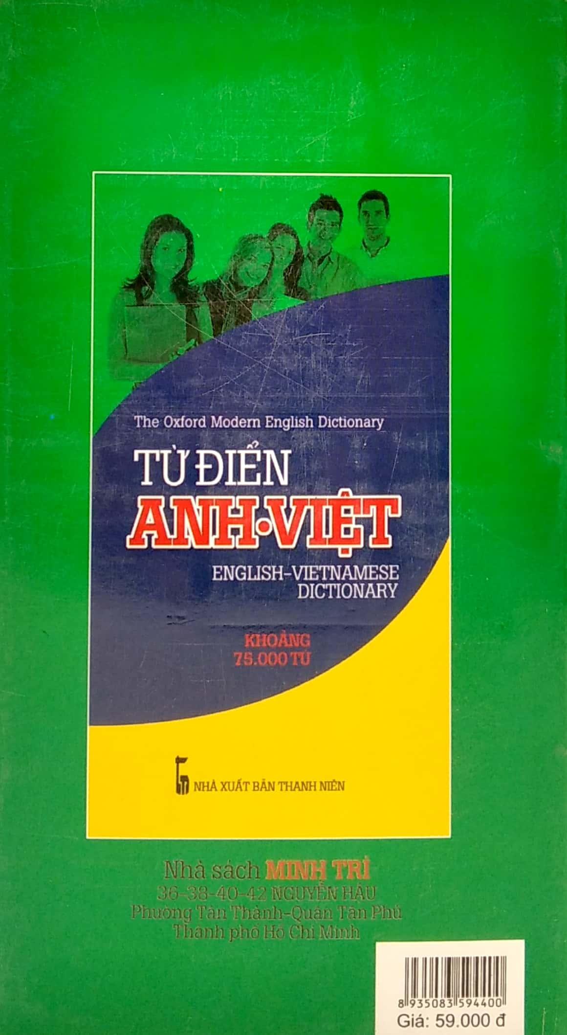 Từ Điển Anh - Việt Khoảng 75.000 Từ