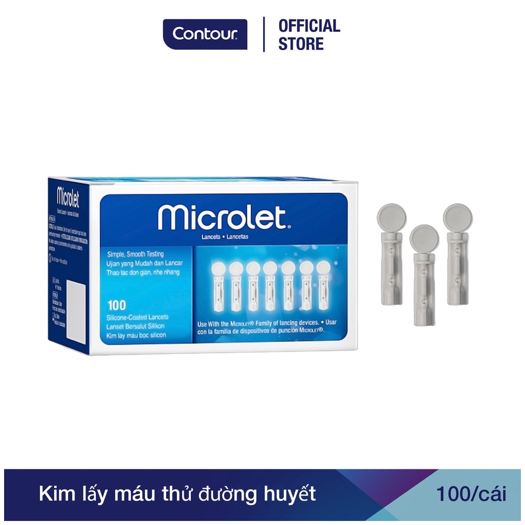 MICROLET Kim lấy máu thử đường huyết , 100cái CONTOUR