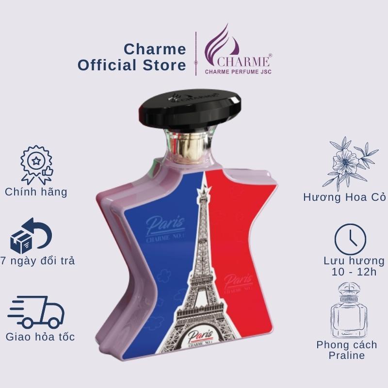 Nước hoa nữ cao cấp, Charme N0.1 Paris, lưu hương lâu, đầy bí ẩn, dịu dàng và lôi cuốn, thanh lịch, 100ml