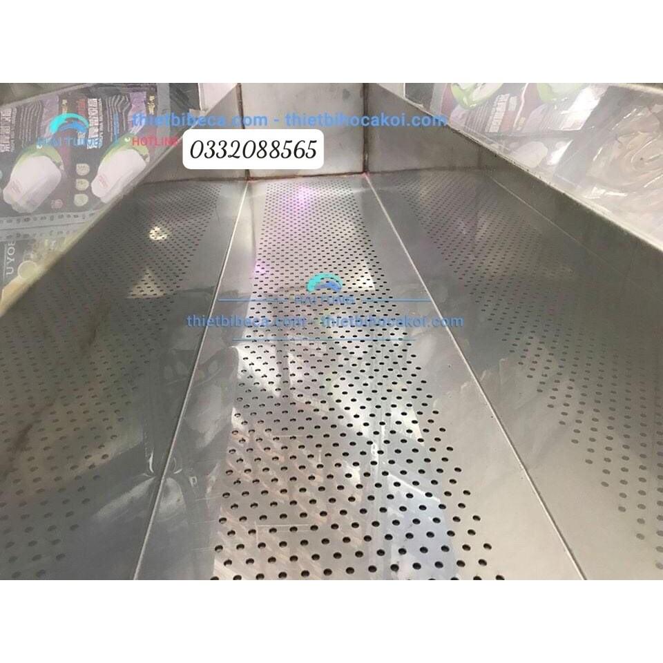Lọc dàn mưa-Dàn baki inox 4 tầng dành cho hồ cá, bể cá ngoài trời chất liệu inox tốt nhất