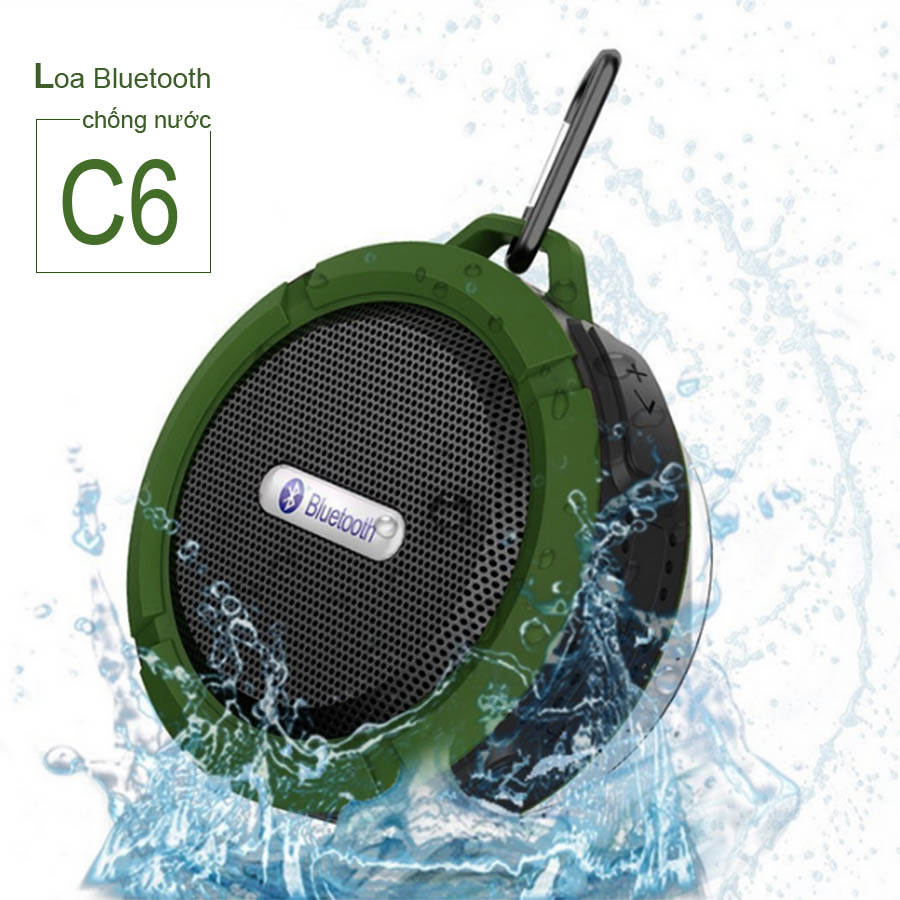 Loa Bluetooth C6 Kháng Nước Chống Va Đập + Tặng Cáp Âm Thanh Chuẩn 3.5mm