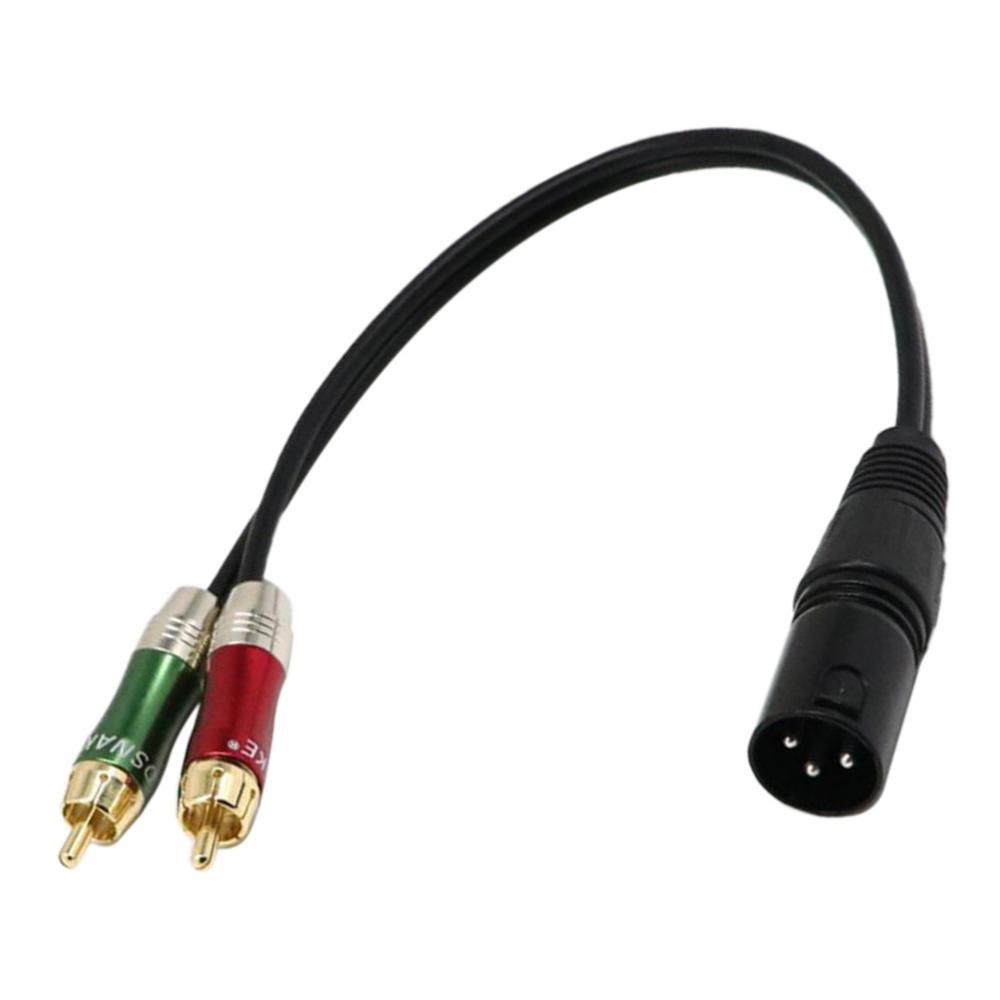Dual XLR Male to Dual Male Patch Cable Audio
