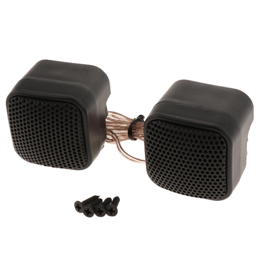 2 Pack Car Silk Square Tweeter 500W Audio Loud Speaker for Car Stereo