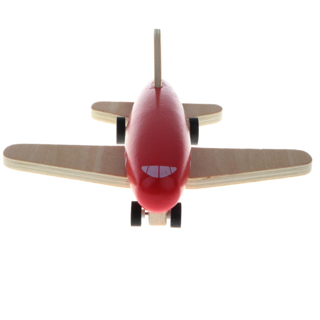 Guangquanstrade 4 Gỗ Mini Dây Kéo Sau Lưng Máy Bay Ma Sát Đồ Chơi Dành Cho Trẻ Em Quà Tặng