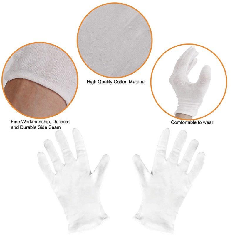 Găng Tay Ảo Thuật Vải Cotton Trắng Chụp Ảnh Sản Phẩm, Bảo Hộ, Biểu Diễn Ảo Thuật, Tuxedo