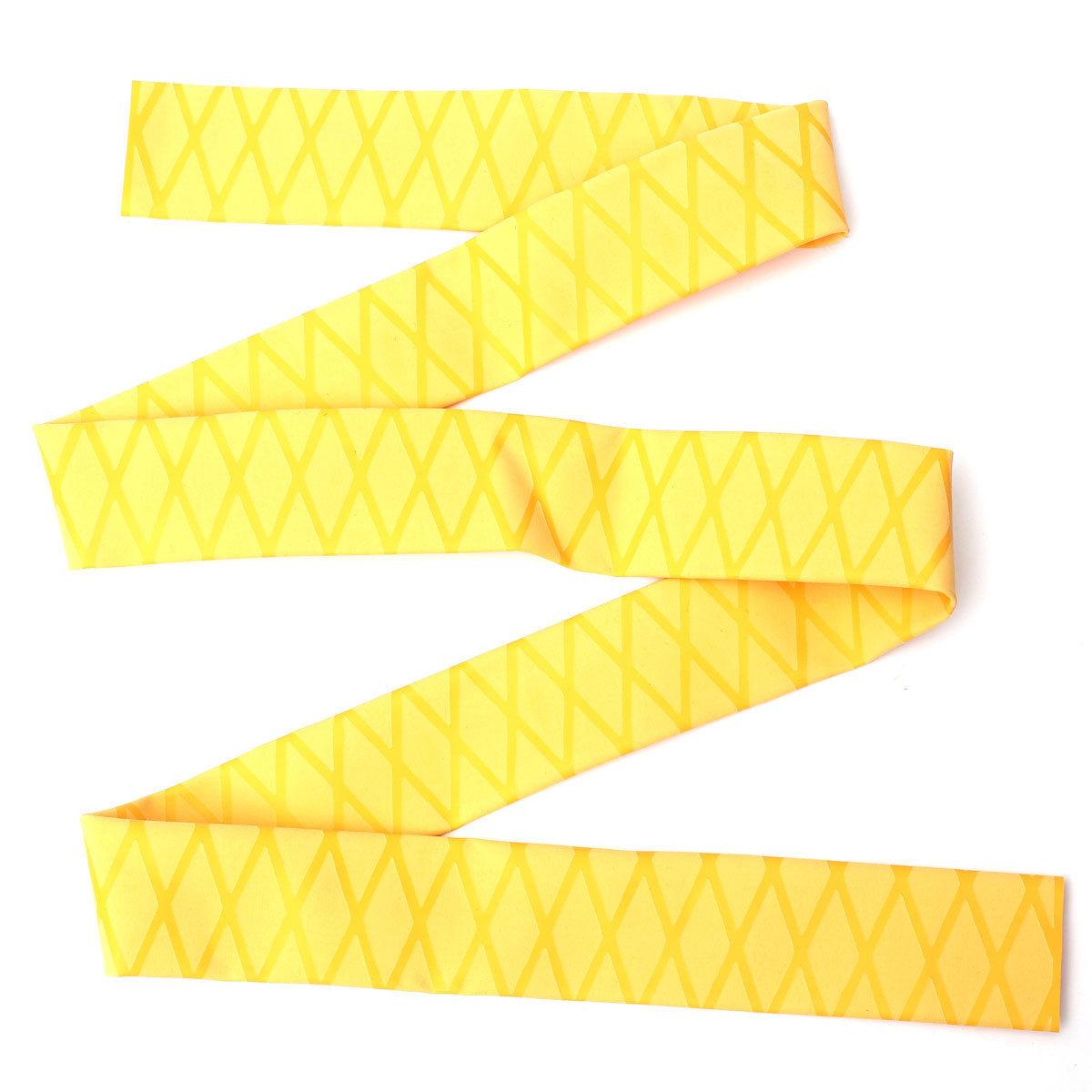 2x Non Slip Heat Shrink Tubing Grip Fish Tackle Rod Racket Wrap Yellow Blue Used in High-end Fishing Tackles