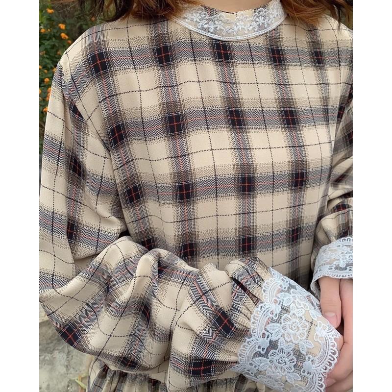 Đầm Tiểu Thư Phối Ren, Váy Nữ Ulzzang