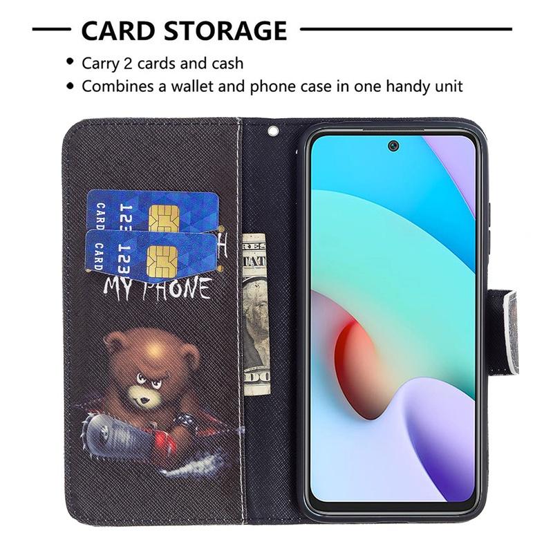Ốp lưng điện thoại dạng ví da lật dành cho Xiaomi 11T Redmi 10 Redmi Note 10 Pro 5G