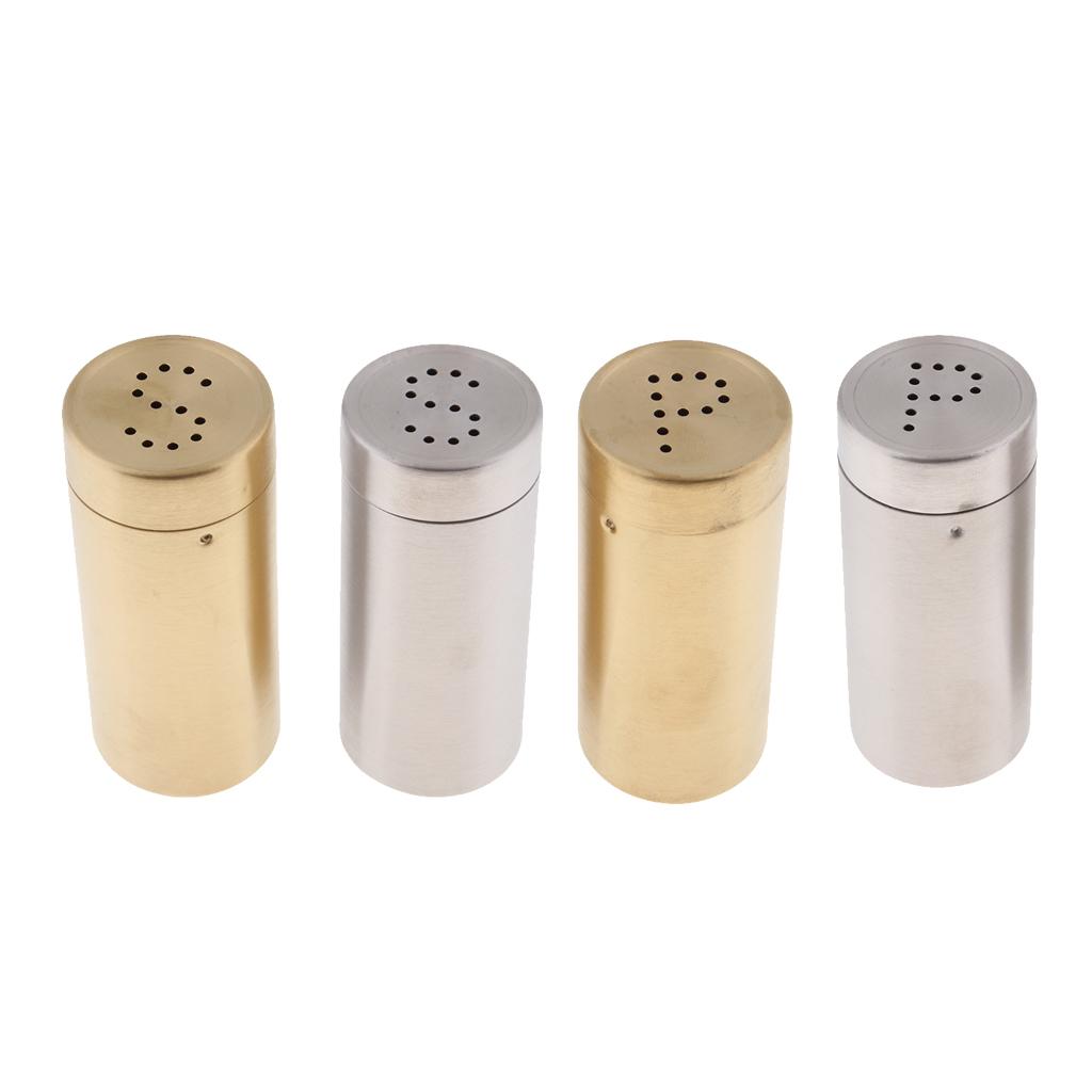 2 Cái Thép Không Gỉ Muối Đường Pepper Shaker Gia Vị Lon