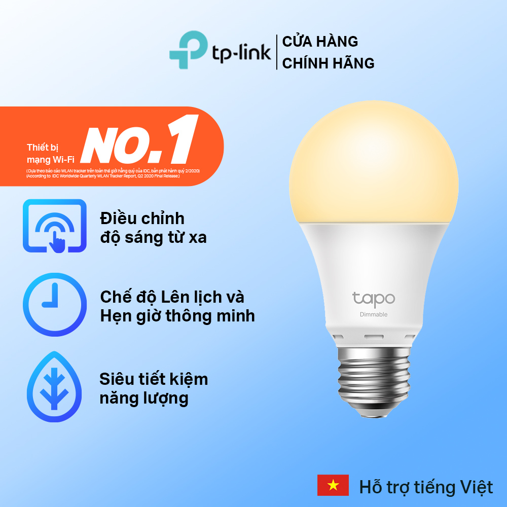 Bóng Đèn Wifi Thông Minh TP-Link Tapo L510E Điều Chỉnh Ánh Sáng - Hàng Chính Hãng