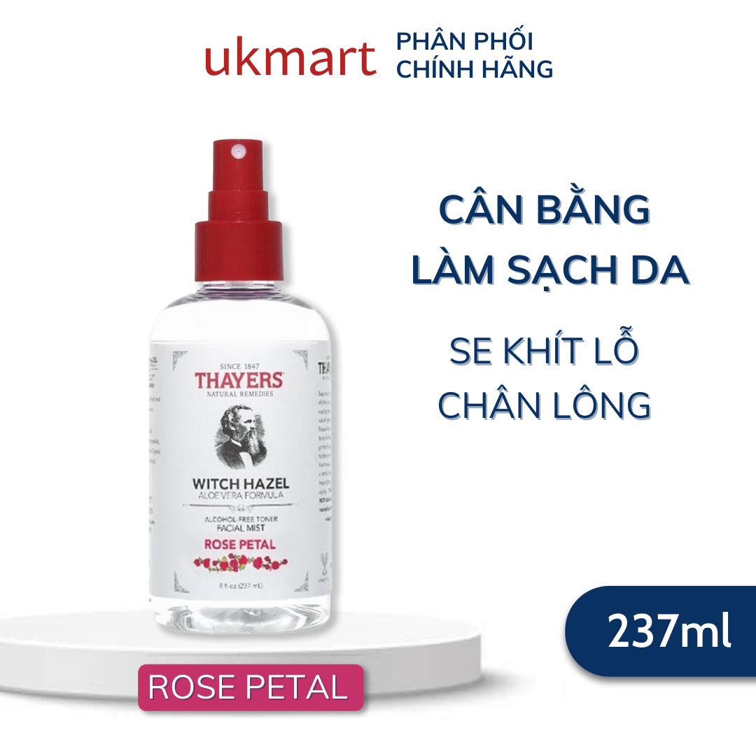 Nước Hoa Hồng Không Cồn Thayers Dạng Xịt 237ml