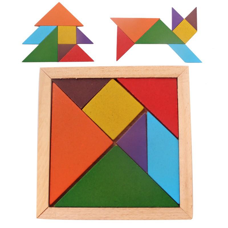 Đồ chơi xếp hình phát triển trí tuệ Montessori bằng gỗ