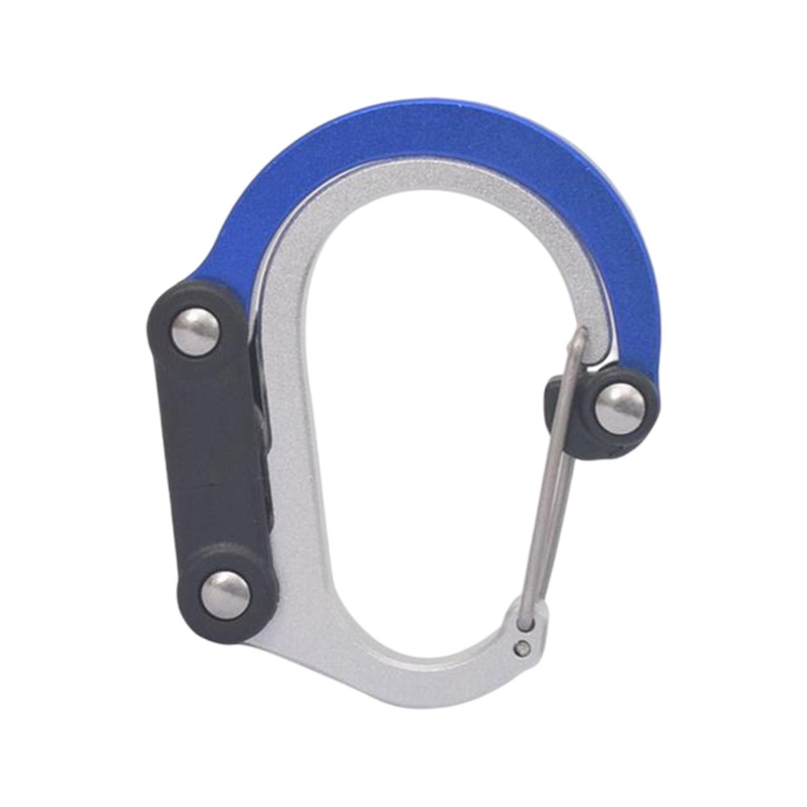 Carabiner Clip and Hook, Bag, Purse, Backpack Hanger, Baby Pushchair Hook, Keyring Carabiner Multifunction for Camping, Fishing, Hiking, Or Travel