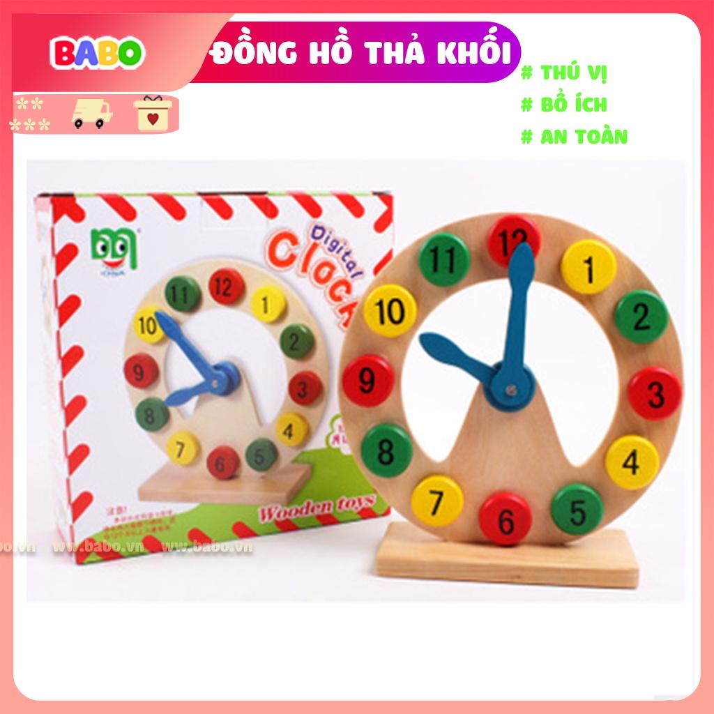 Đồ chơi sáng tạo trí thông minh hình đồng hồ số cho bé từ 8 tháng -4 tuổi