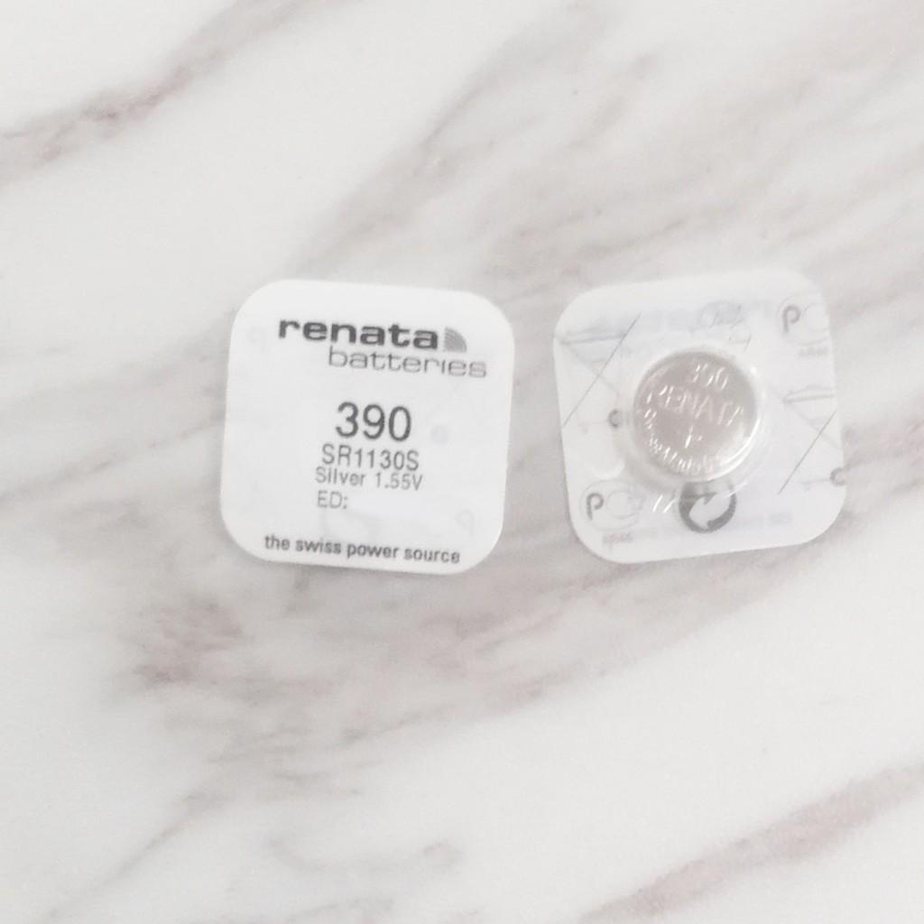 Pin đồng hồ Thụy Sỹ RENATA 390 / SR1130SW silver bạc Made in Swiss (Loại tốt - Giá 1 viên)