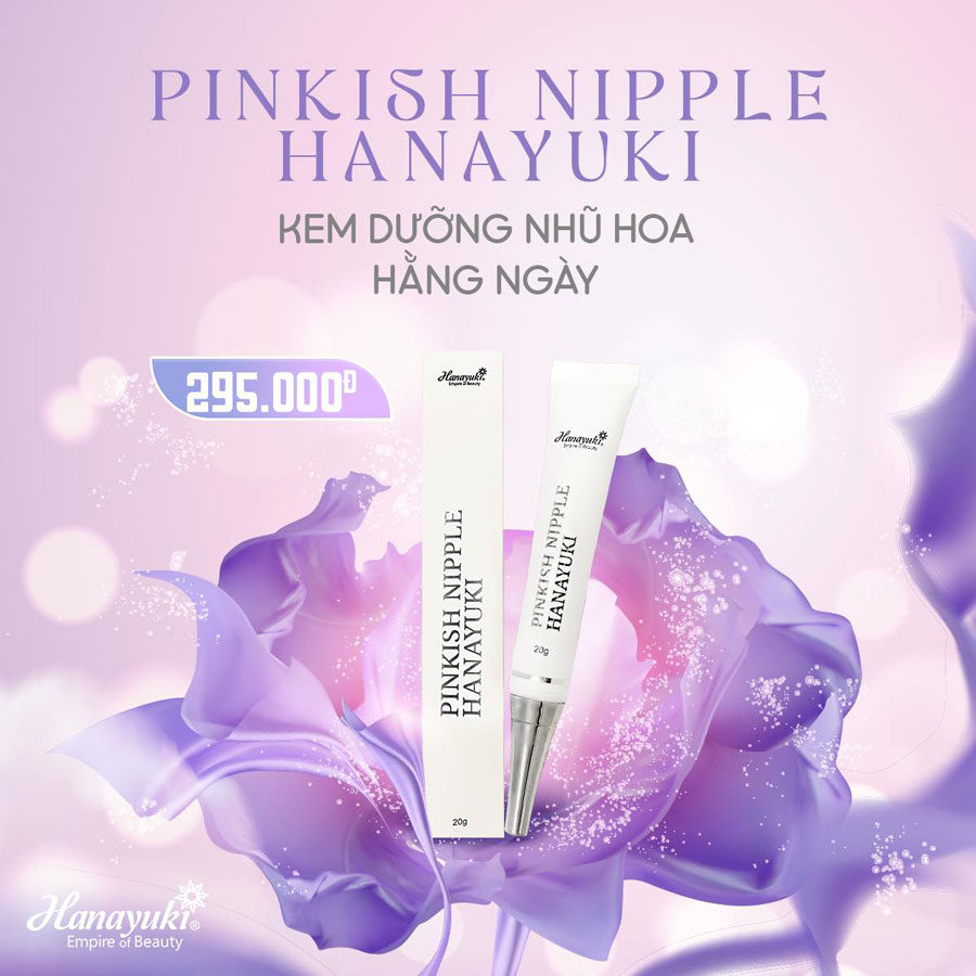 Kem Dưỡng Hồng Nhũ Pink Nipple Hanayuki Chính Hãng Mờ Thâm Dưỡng Trắng Hồng Cấp Tốc 20g