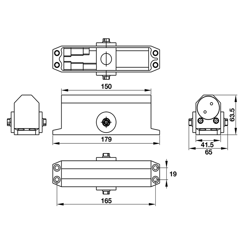 Thiết Bị Đóng Cửa Tự Động 60Kg EN3 Hafele - 931.77.049