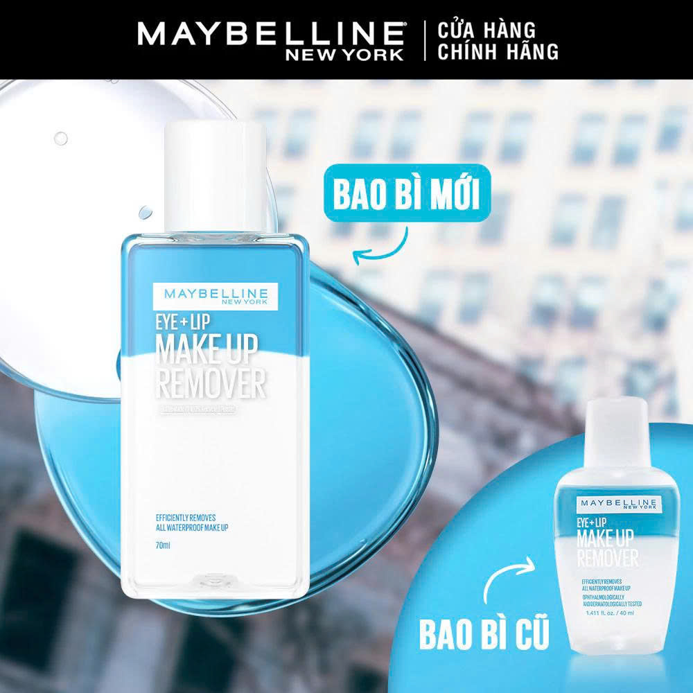 Nước tẩy trang mắt và môi Maybelline New York Eye &amp; Lip Makeup Remover 150ml