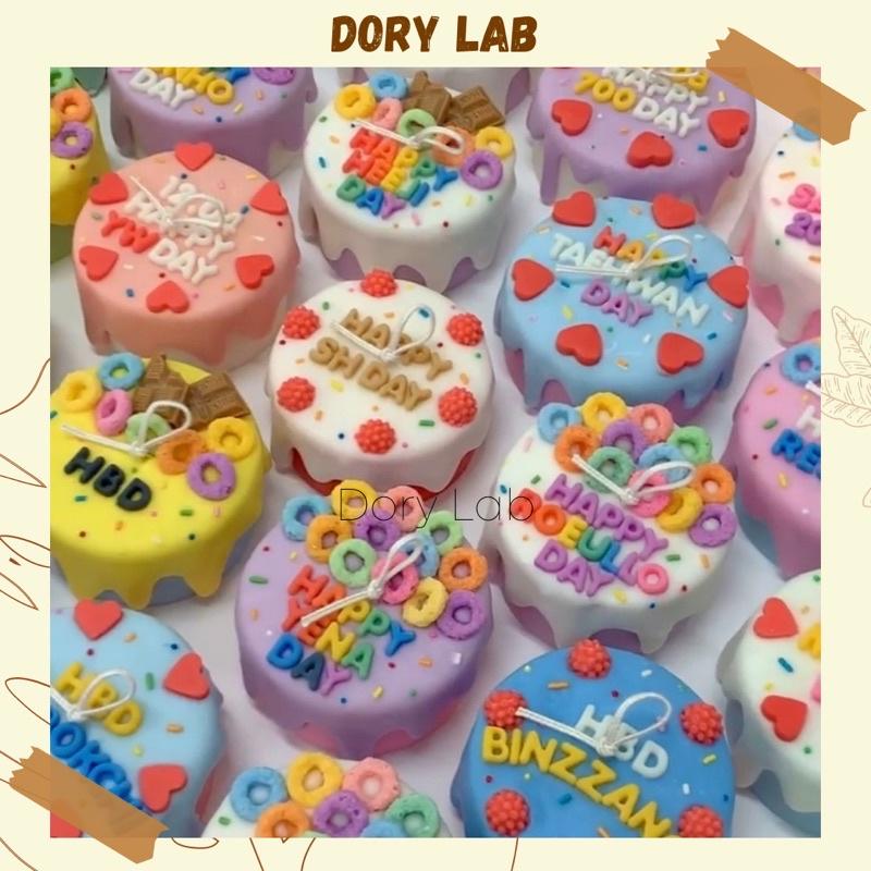 Nến Thơm Bánh Sinh Nhật Trang Trí Theo Yêu Cầu Nhiều Mẫu Lựa Chọn , Quà Tặng Độc Đáo - Dory Lab