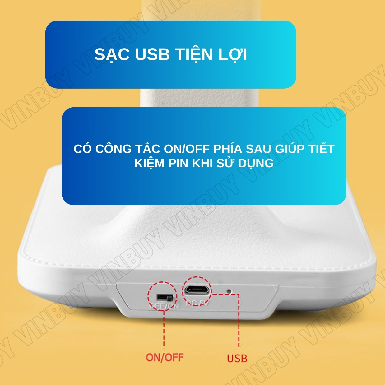 Đèn Đọc Sách Cao Cấp - Đèn Bàn Làm Việc Sang Trọng - Đèn Ngủ - Đèn Trang Trí - Có Thể Gập Hai Chỗ – 03 Chế Độ Ánh Sáng Vàng Bảo Vệ Mắt Chống Cận Pin Sạc - Hàng Chính Hãng - VinBuy