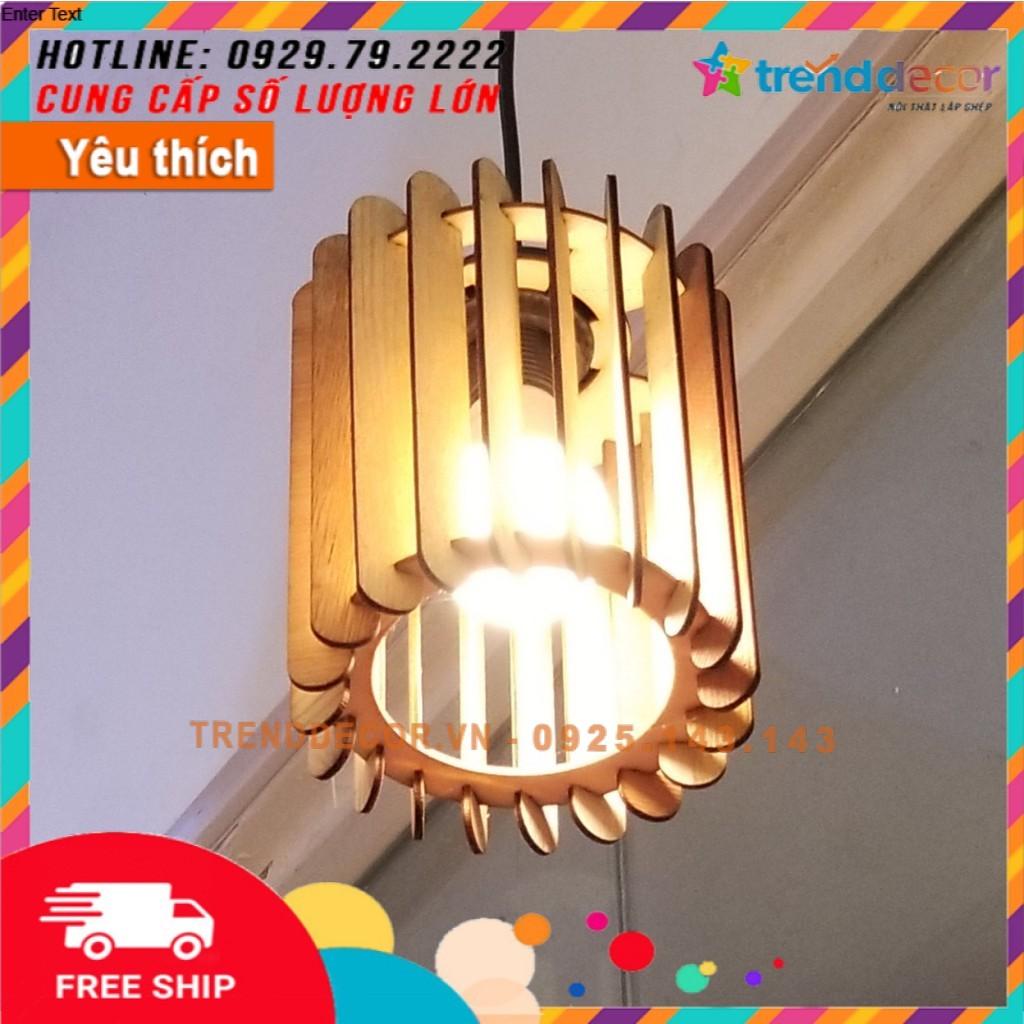 Đèn gỗ thả trần gia công trang trí nhà và decor quán cafe bền đẹp, độc, lạ hiện đại 2021 TRENDDECOR