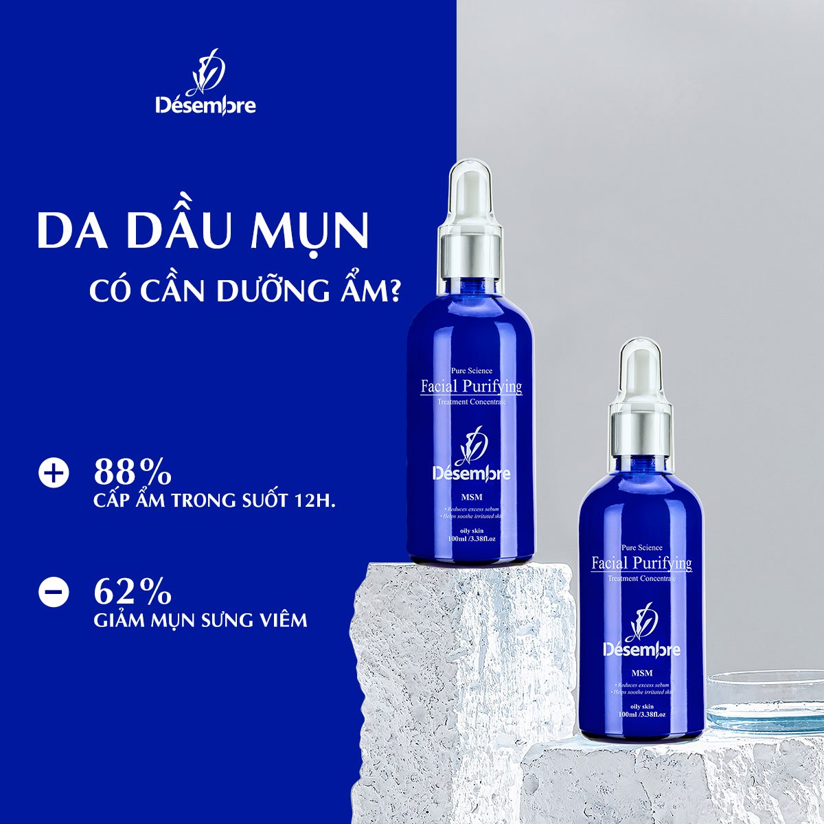 Tinh Chất Giảm Mụn Desembre Purifying Treatment Concentrate 100ml