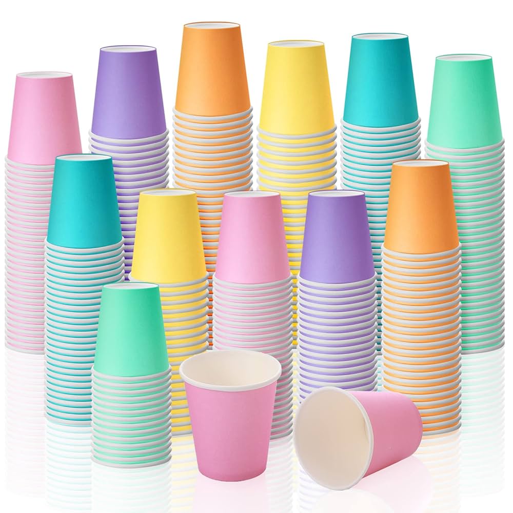 Set 25 cốc giấy màu sắc Maruki 205ml