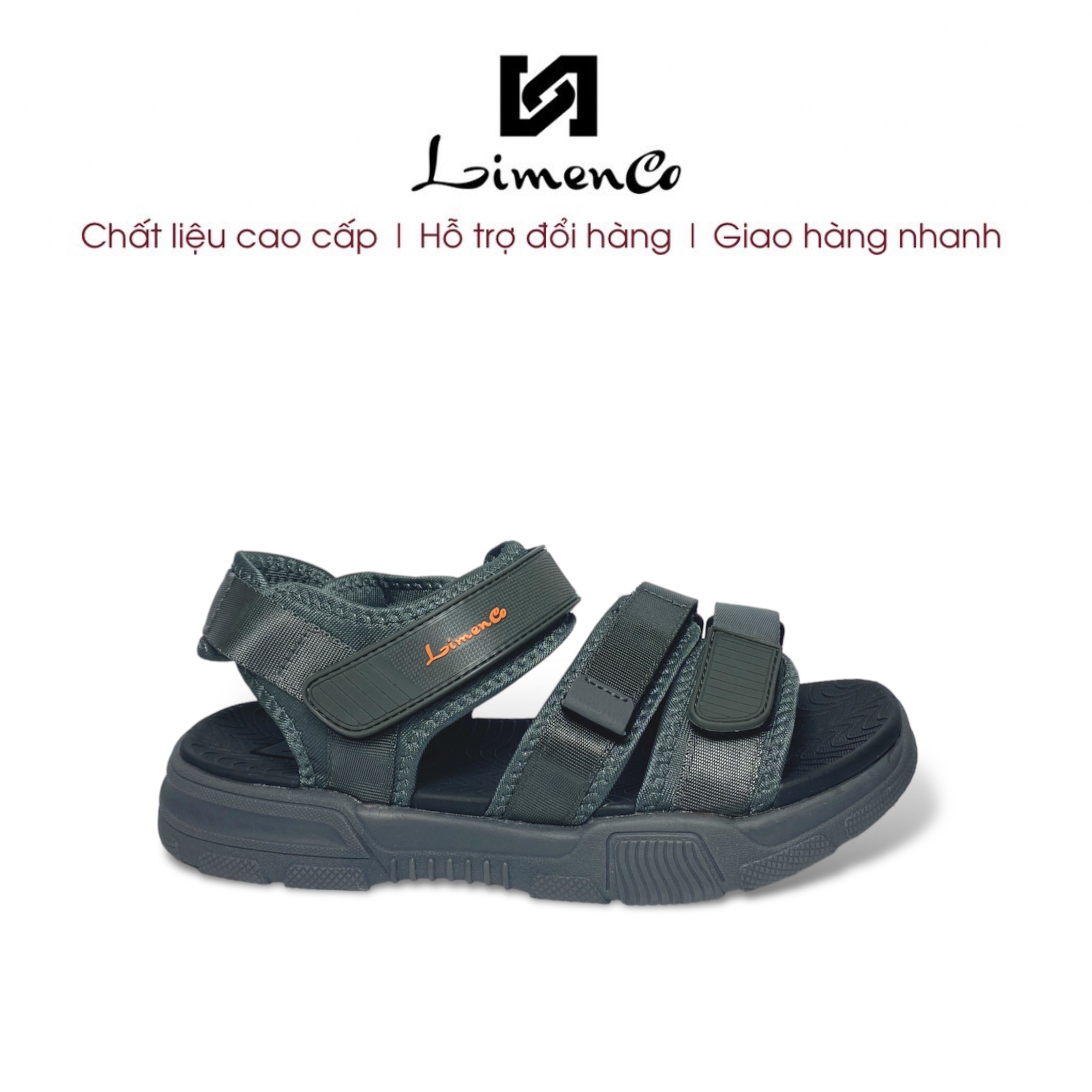 Giày Sandals Nam L2660 Màu Ghi, êm nhẹ, thoáng khí, đi học, đi chơi