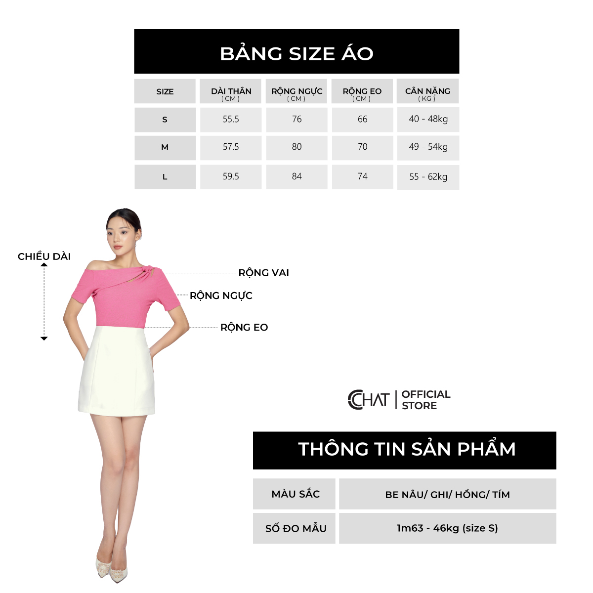 Áo Thun Trễ Vai Xoắn Lệch Dáng Ôm Chất Vải Mềm Mịn Co Giãn 4 Chiều 13TNC2007OT