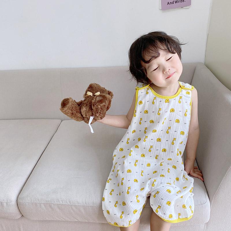 Túi Ngủ Cho Bé Áo Cotton Sơ Sinh Sleepsack Trẻ Em Slaapzak Trẻ Em Áo Bộ Đồ Ngủ Áo Liền Quần Liền Vớ Bé Chống Đá Chần Gòn Mùa Hè
