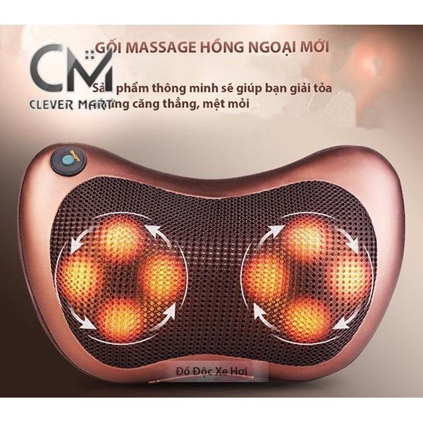 Gối massage hồng ngoại 8 quả cầu FP-8028