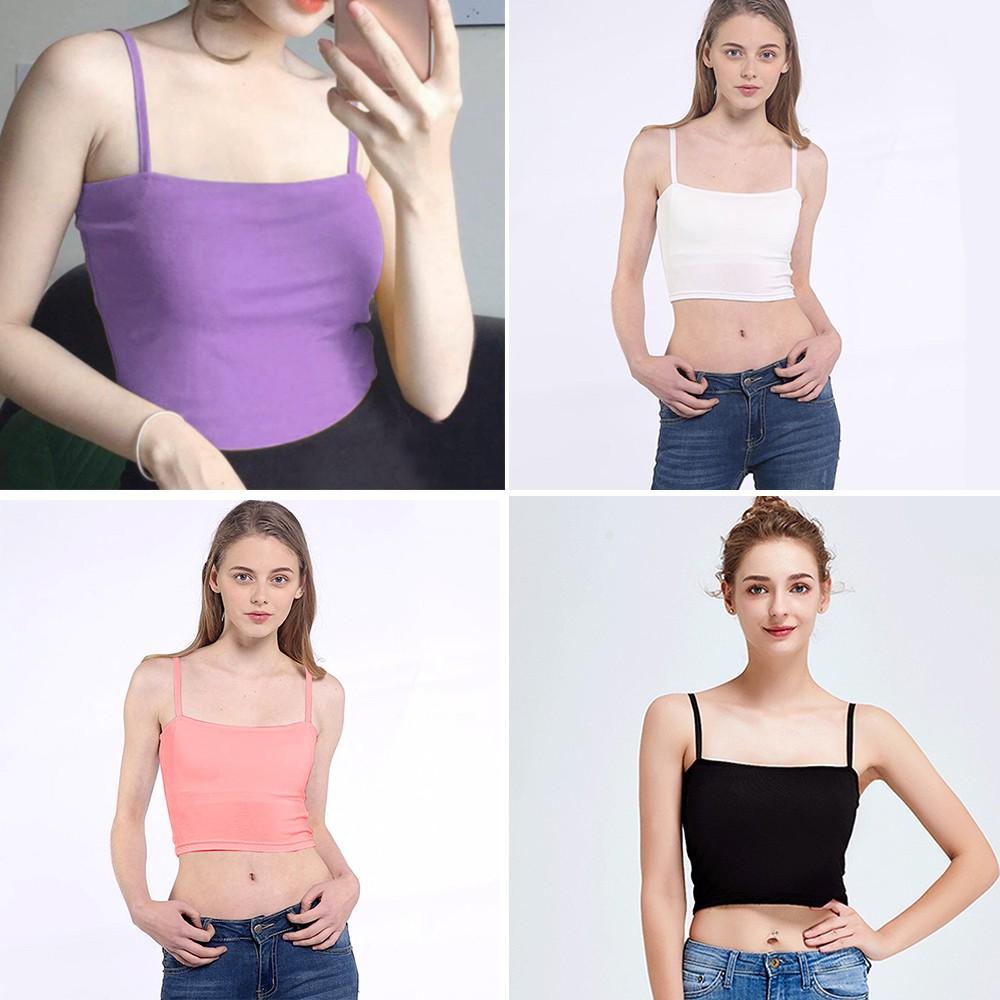 Hình ảnh Áo 2 dây croptop Quây Ngực Body Tôn Dáng Chất Thun gân Dày THỜI TRANG 24H