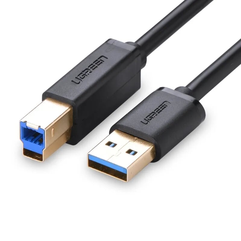 Cáp USB 3.0 sang USB B 3. 0 máy in 1M màu Đen Ugreen 30753 US210 Hàng Chính Hãng