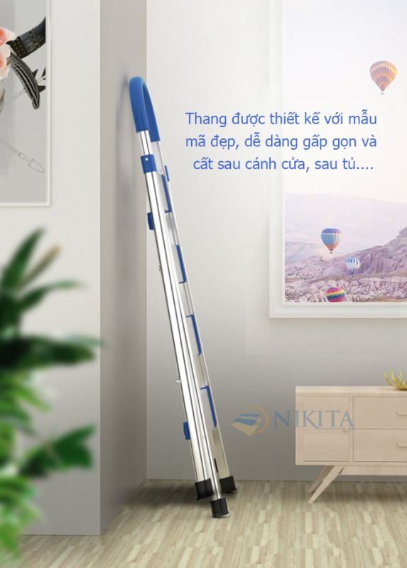 Thang nhôm ghế bậc lớn Nikita NKT-DL05