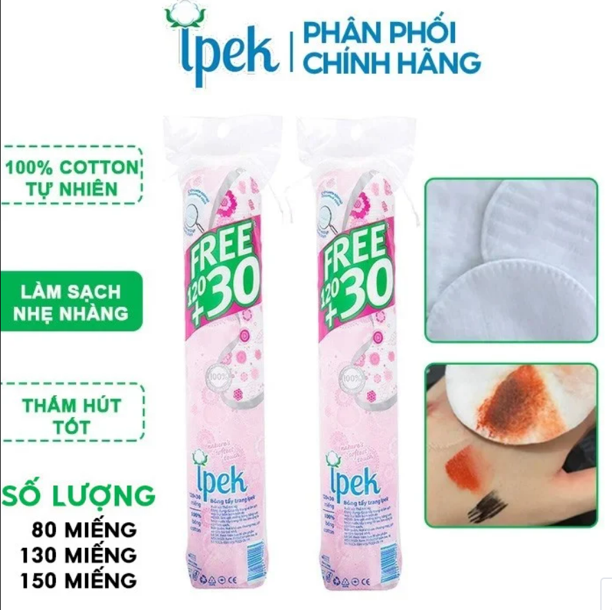 Bông tẩy trang IPEK 150 Miếng (Thổ Nhĩ Kì)