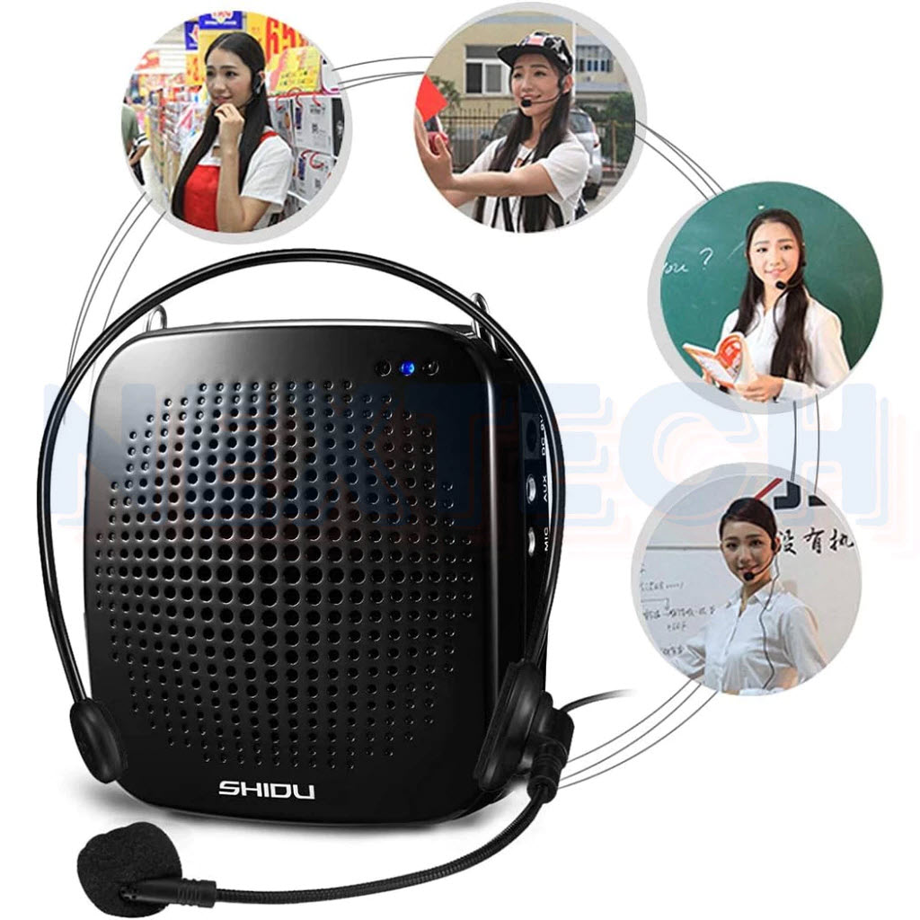 MÁY TRỢ GIẢNG SHIDU SD-S511 CÓ DÂY 15W PIN 2200MAH HIFI ÂM THANH. Loa trợ giảng Shidu S511 – Công suất 15W, Tần số 50Hz – 17KHz, Kết nối đa dạng USB Thẻ nhớ gắn ngoài AUX, Pin Lithium 2200mAh 10-15 tiếng sử dụng, Bảo Hành 12 Tháng. Hàng Chính Hãng