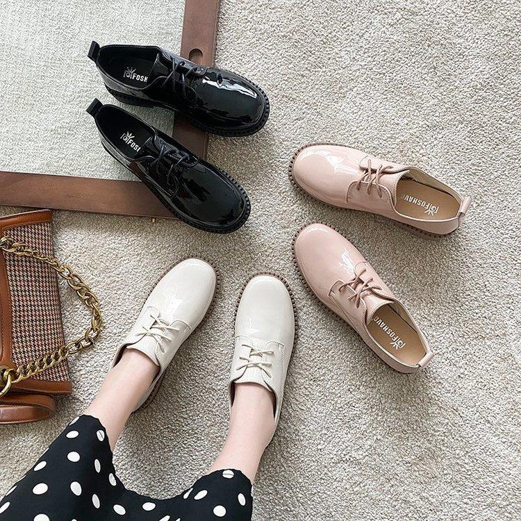 Giày Oxford Mũi Tròn Đế Thấp Thời Trang Thanh Lịch Cho Nữ