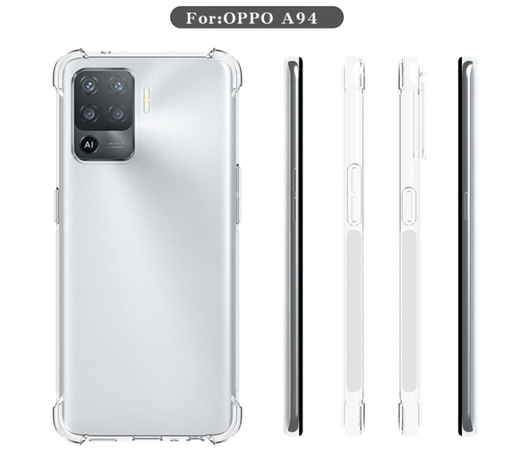 Ốp lưng dẻo trong chống sốc bảo vệ camera dành cho OPPO A94, A74, A54 - Hàng nhập khẩu