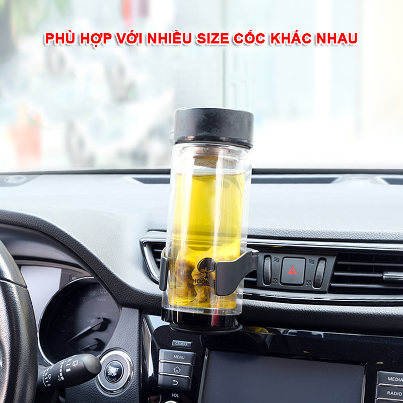 Khay Giá Để Cốc Gắn Cửa Gió Đa Năng, Tiện Lợi Phù Hợp Nhiều Size Cốc Dành Cho Xe Hơi, Ô Tô