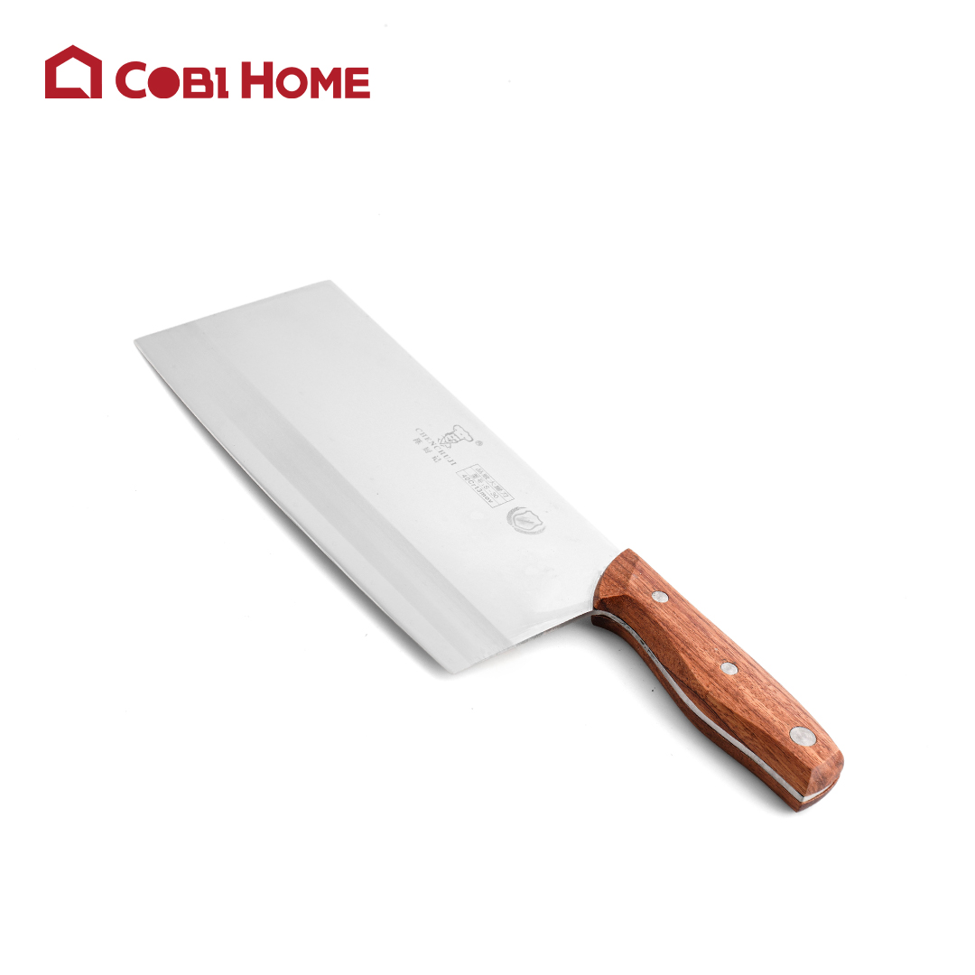 Dao chặt Chinese Cleaver có lưỡi cố định, tay cầm gỗ