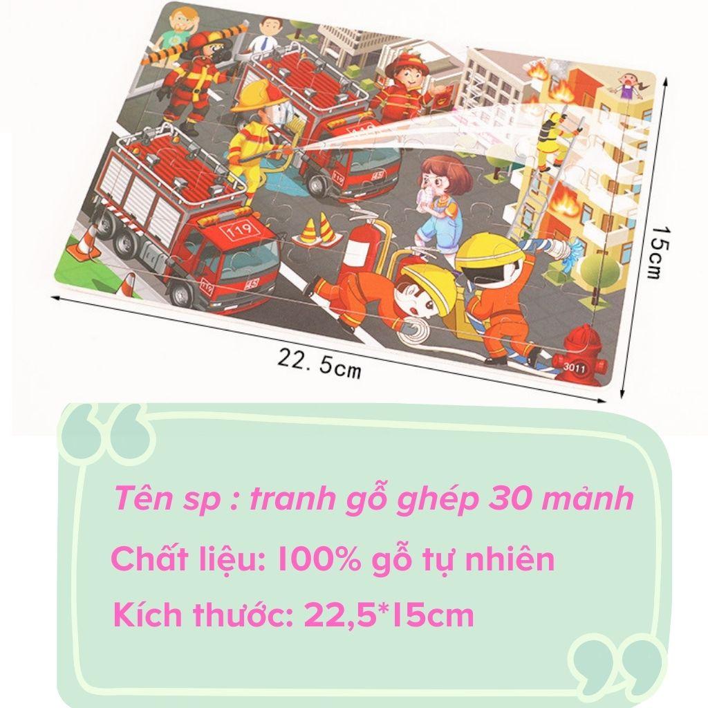 Đồ chơi gỗ thông minh tranh ghép hình gỗ 30 mảnh cho bé trai bé gái sáng tạo giải trí đồ chơi giáo dục