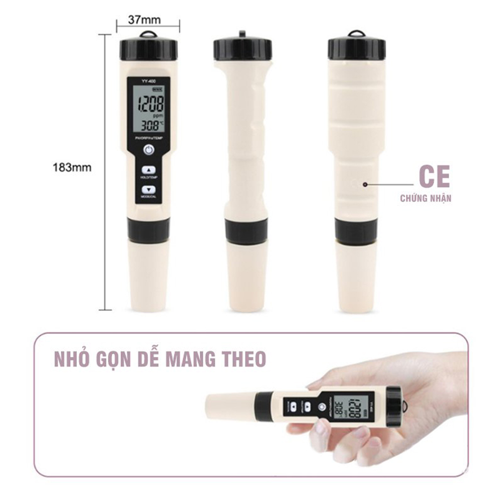 Bút Đo PH 4 in 1 PH/ORP/H2/Nhiệt Độ YY400