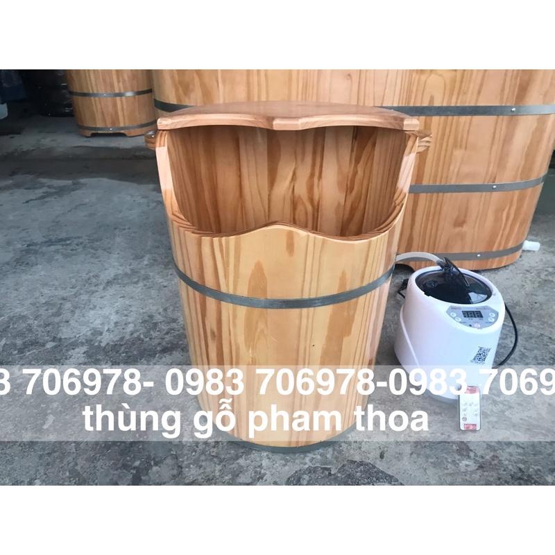 Thùng gỗ xông chân (máy xông+ ghế)cam kết thùng đẹp chuẩn g.ỗ nhập