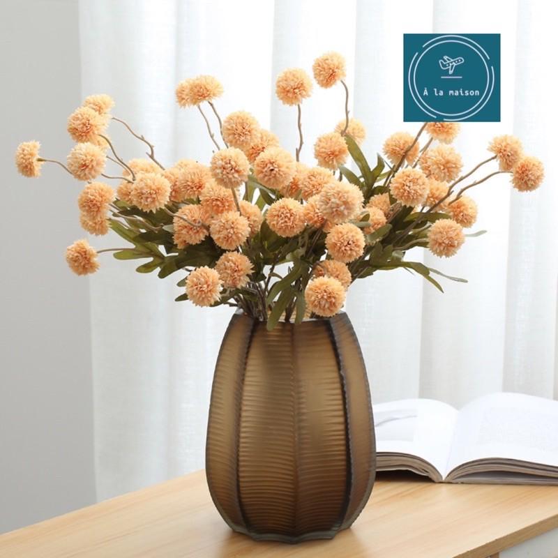 Cành cúc Pompon xinh xắn cao 52cm có 5 bông, hoa trang trí nhà cửa, hoa cưới