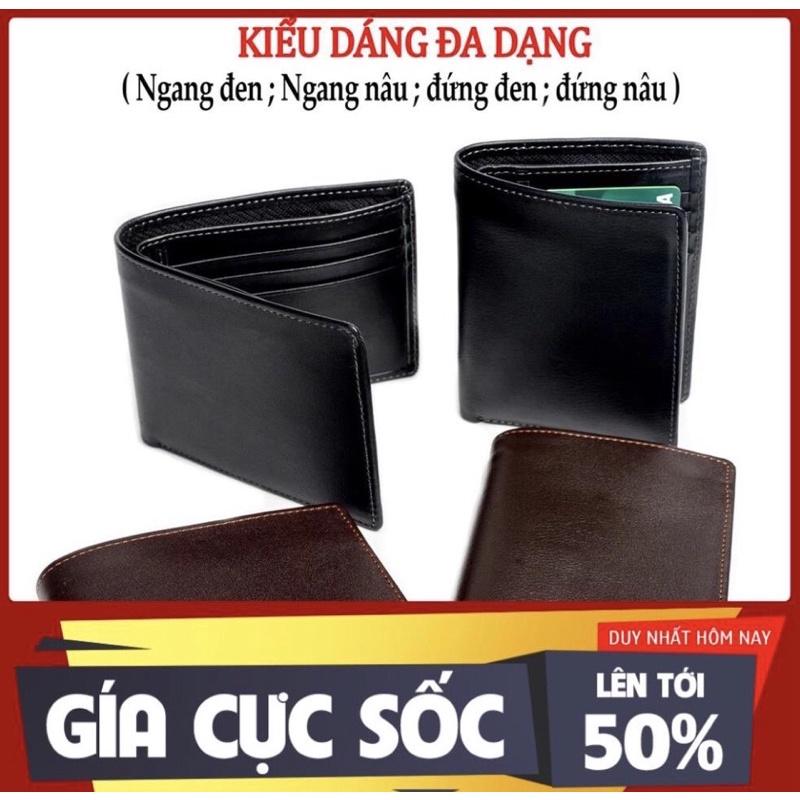 Bóp Ví nam da bò Nappa cao cấp V103, Ví Leather đứng,Ngang 100% da thật BH-24TH hàng chất,da xịn làm quà tặng giá trị