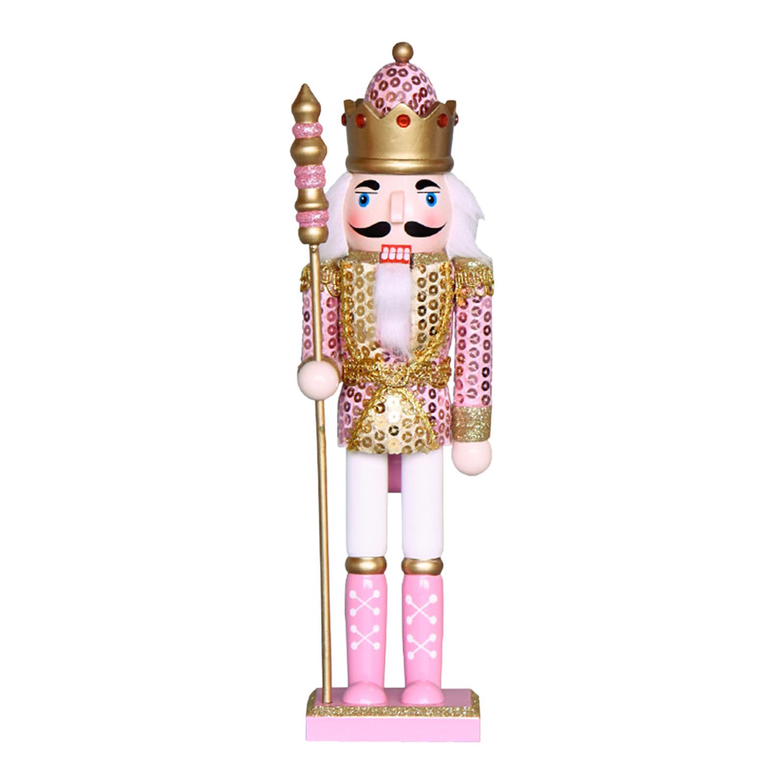 2pcs Cute Nutcracker Puppet Statue Kids Traditional Figurine