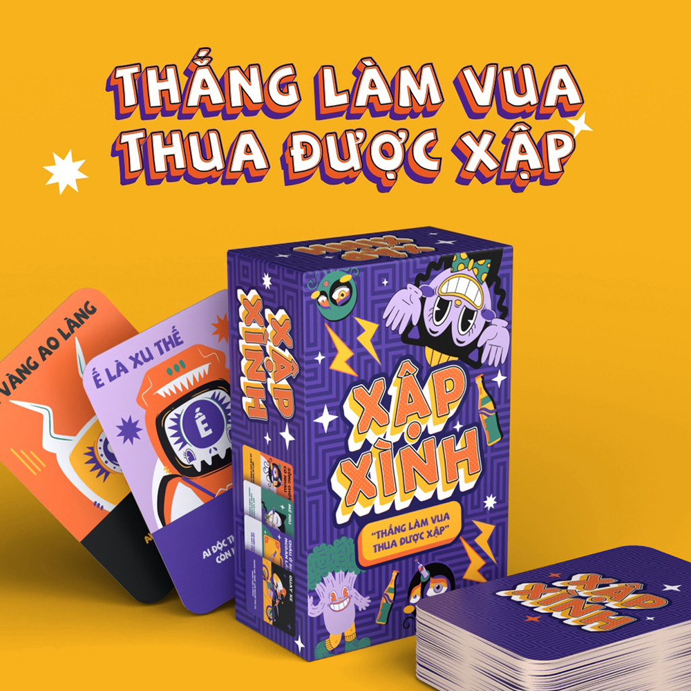 Drinking Game XẬP XÌNH - Quẩy tới bến Board Game Thẻ Bài 80 Lá