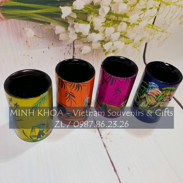 Lọ Ống Cắm Bút Sơn Mài Tiện Dụng Đa Năng 11*7 Cm - Lacquer Pen Holder From Vietnam