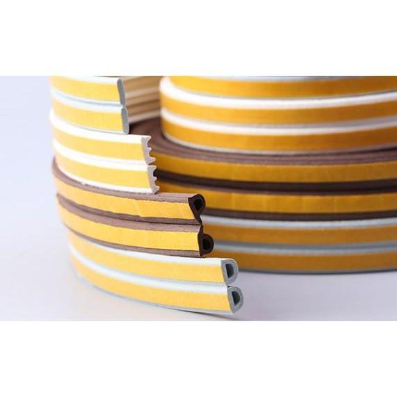 5m gioăng cao su dán type E 9x4mm chống ồn cánh cửa cách âm khi gió lùa Phụ kiện cửa nhà Uy tín