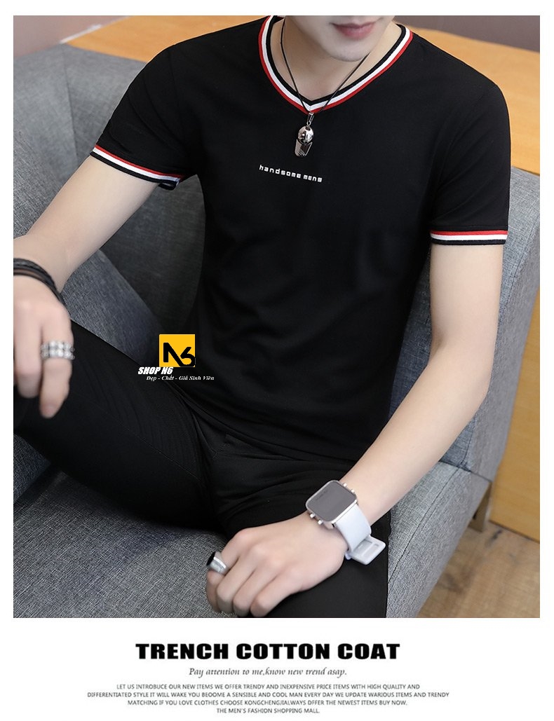Áo Thun Nam Có Cổ Màu Tròn Phom Body Áo Thun Cá Sấu Cotton 4 Chiều Thời Trang Hàn Quốc Nam Tính Giá Tốt Cao Cấp AT11 - ShopN6